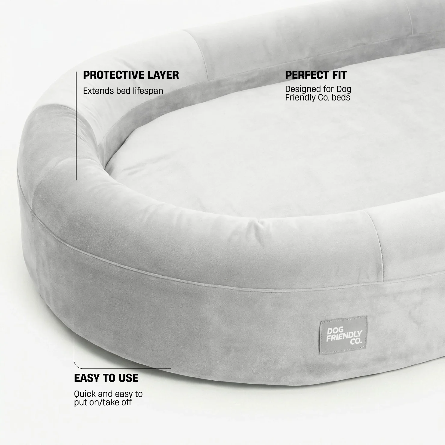 Chill Pill Velvet Easy Fit Cover - Grey - Image 3