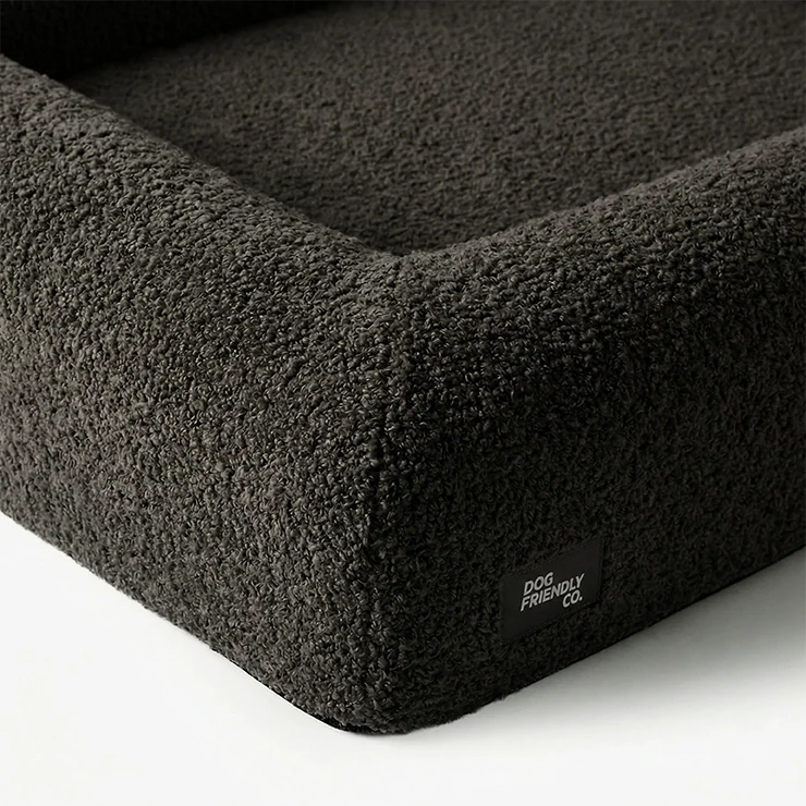 Premium Orthopedic Memory Foam Dog Bed - Brown Bouclé (Small) - Image 8