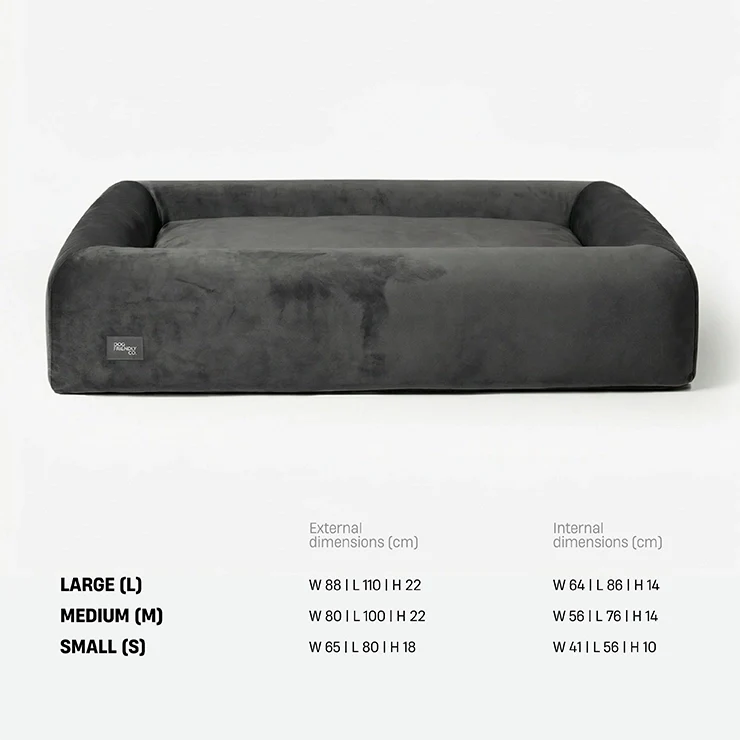 Premium Orthopedic Memory Foam Dog Bed - Charcoal (Large) - Image 9