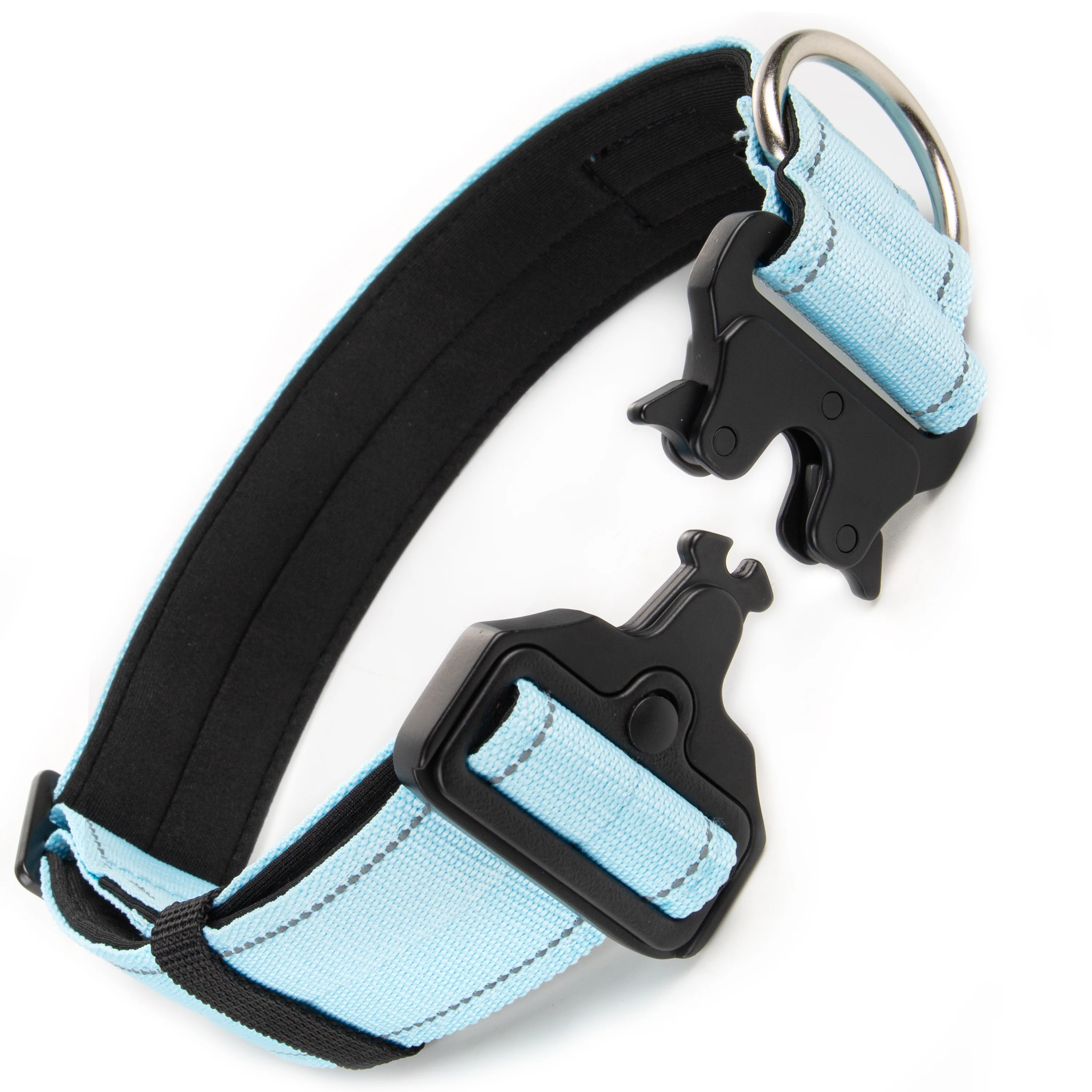 Tactical Dog Collar - Sky Blue - Image 4